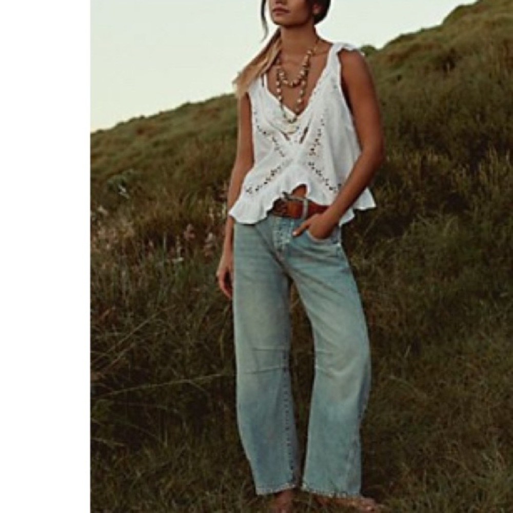 Free People Barrel Jeans